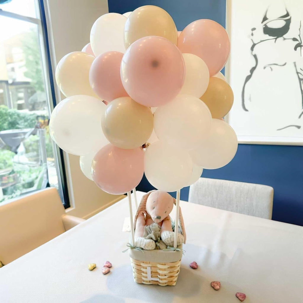 Skiennix Pink Beige Gold Balloon Garland Arch Kit - 109 Pieces Blush Pastel Balloons for Birthday & Wedding Decor
