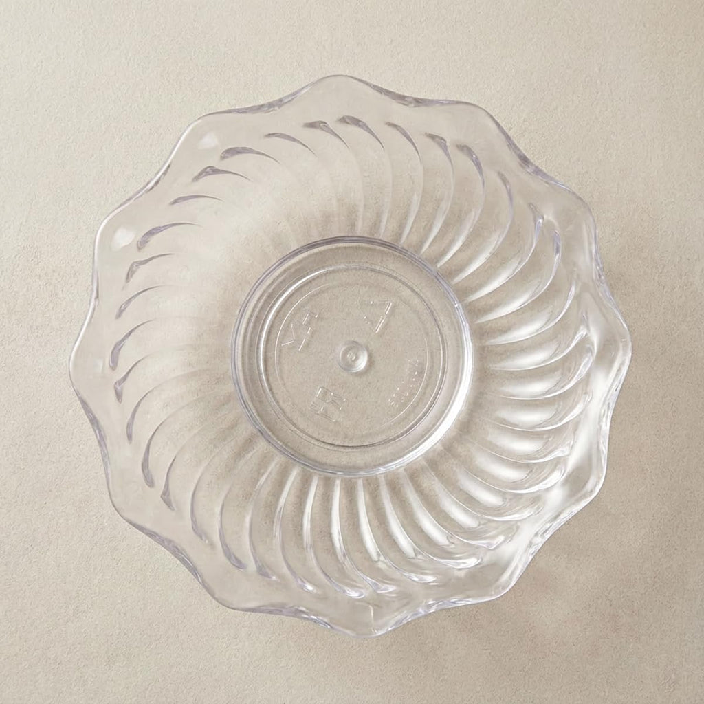 Elsjoy 12 Pack 7 oz Plastic Reusable Dessert Bowls, Small Clear Plastic Bowls Unbreakable Snack Bowl for Ice Cream, Candy, Fruits