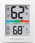 AcuRite Humidity Meter - Digital Thermometer & Hygrometer with Comfort Scale | 3 x 2.5 Inches, White