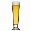 Restaurantware 14 Ounce Tall Beer Glasses Set of 12 Tall-Footed Pilsner Glasses - Tapered Dishwasher-Safe Clear Glass Beer Glass Set Lead-Free For Beers Ales or Cocktails
