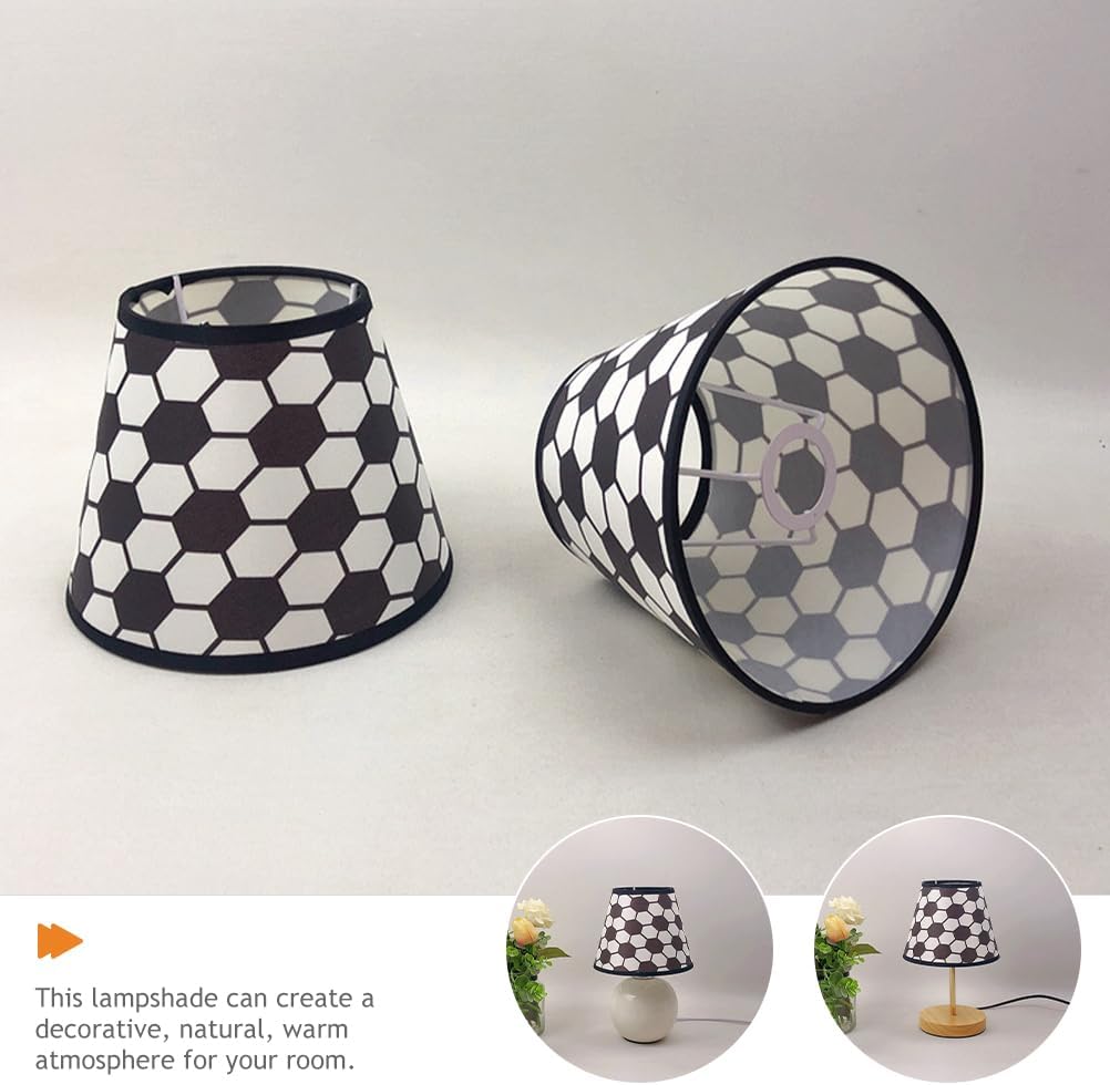 Uonlytech Fabric Lampshade - Soccer Pattern Small Linen Ceiling Light Shade for Home & Bedroom Decor