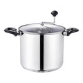 Lehman's Manual Stovetop Popcorn Popper, Stainless Steel Popcorn Maker with Stirring Rod, No Measuring Needed, Doubles as Cooking Pot
