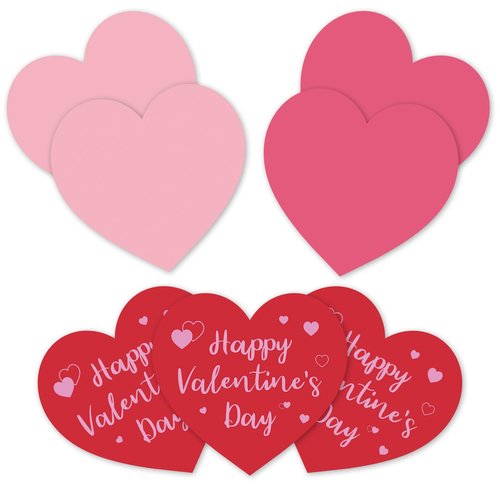 42 Pack Happy Valentines Napkins - Valentine Day Heart Napkin, Red Pink Heart Shape Disposable Luncheon Dinner Paper Napkins Set for Valentines Day Party Supplies Favors Table Decorations, 3 Styles