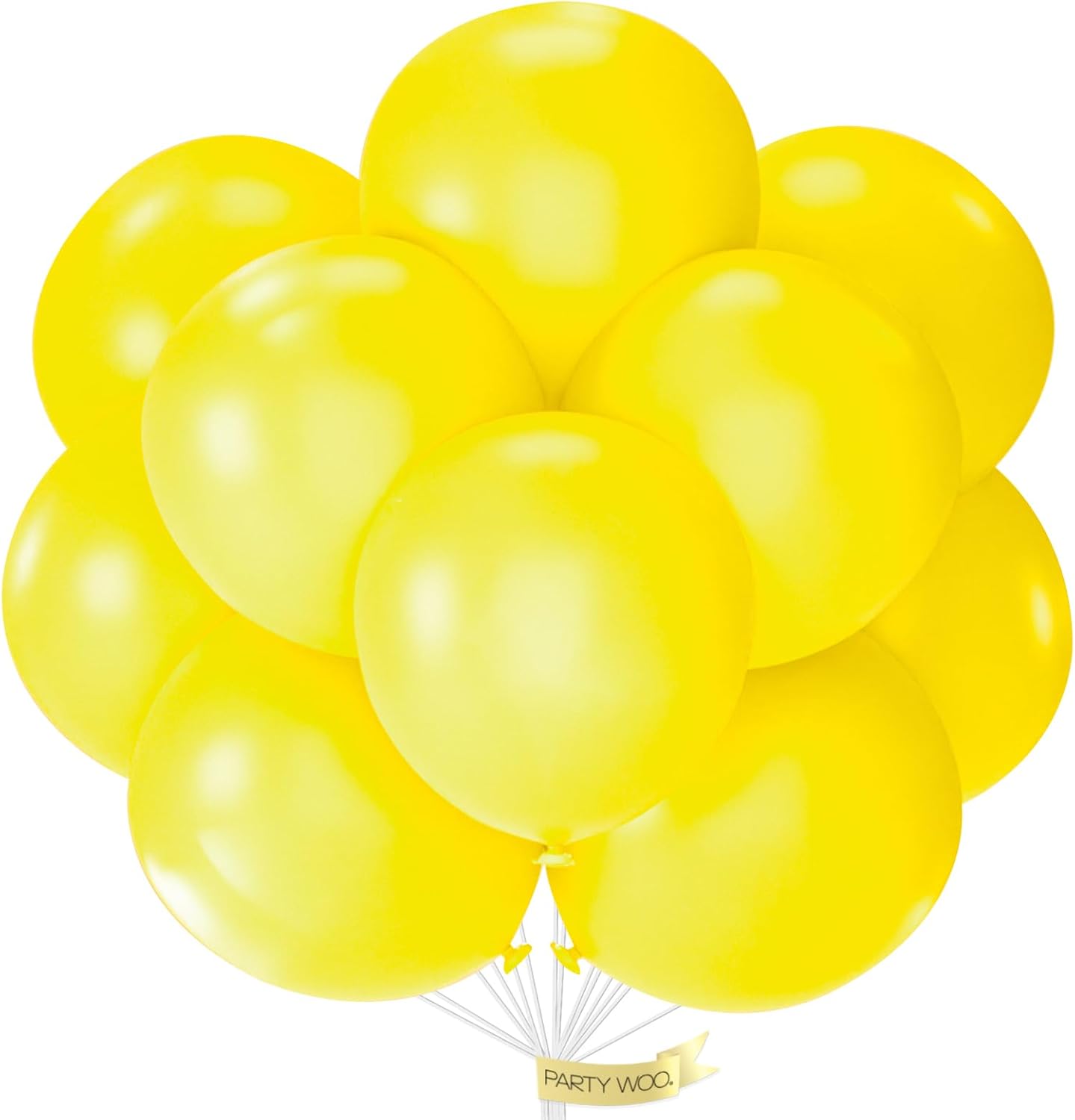 PartyWoo Yellow Balloons - 20pcs 18-Inch Latex Helium Balloons for Birthday & Baby Shower Decor