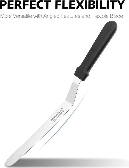 Anaeat Icing Spatulas - Set of 3 Professional Angled Offset Cake Spatulas | 6", 8", 10" Stainless Steel Blades