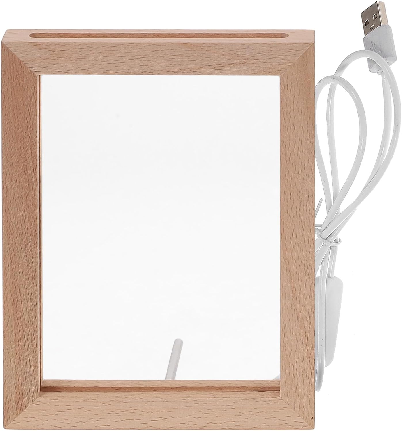 Uonlytech LED Glowing Photo Frame - Stylish Wooden Night Light for Pictures | USB Powered Display