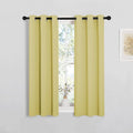 NICETOWN Blackout Curtain Panels - Thermal Insulated Grommet Drapes for Basement | Pale Yellow, 29x45 Inch (1 Pair)