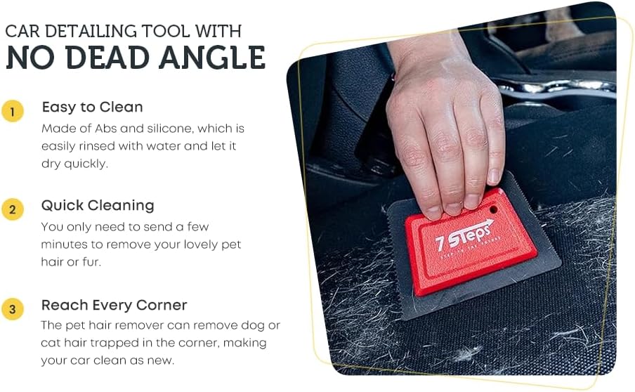 Skiennix Mini Pet Hair Lint Fur Remover - Effortless Dog & Cat Hair Cleaning for Cars & Furniture