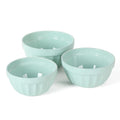 Martha Stewart Broadbrook 3 Piece 4 Qt, 2.8 Qt, 2.1 Qt Stoneware Bowl Set - Martha Blue