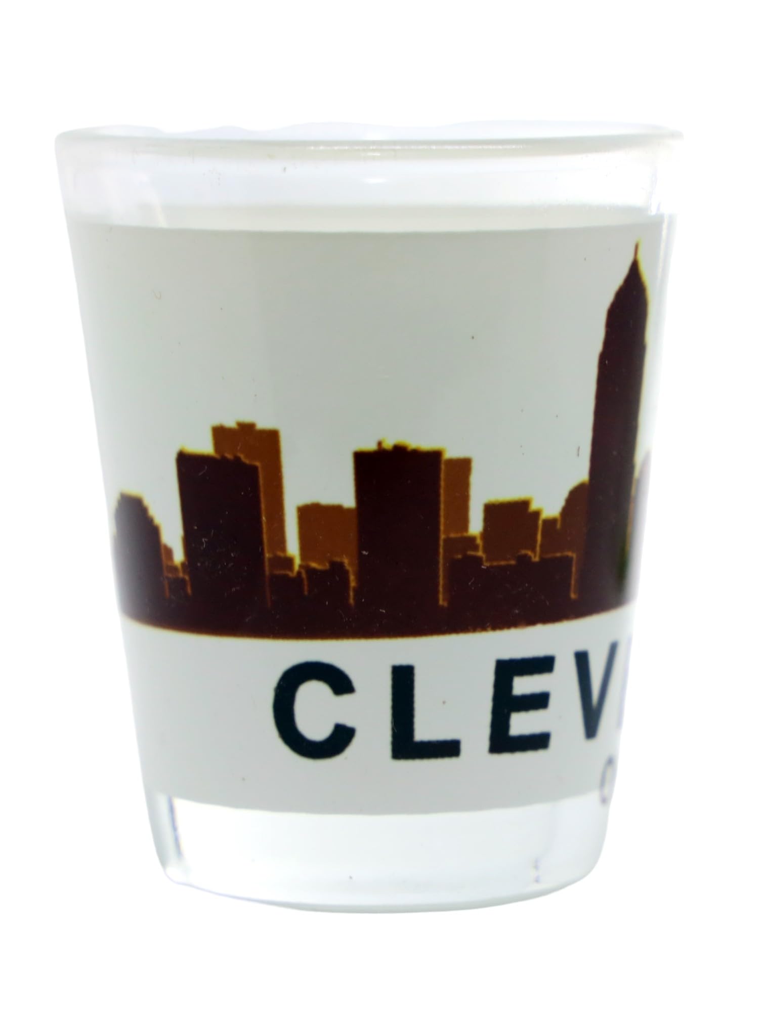 Cleveland Ohio Sunset Skyline Shot Glass