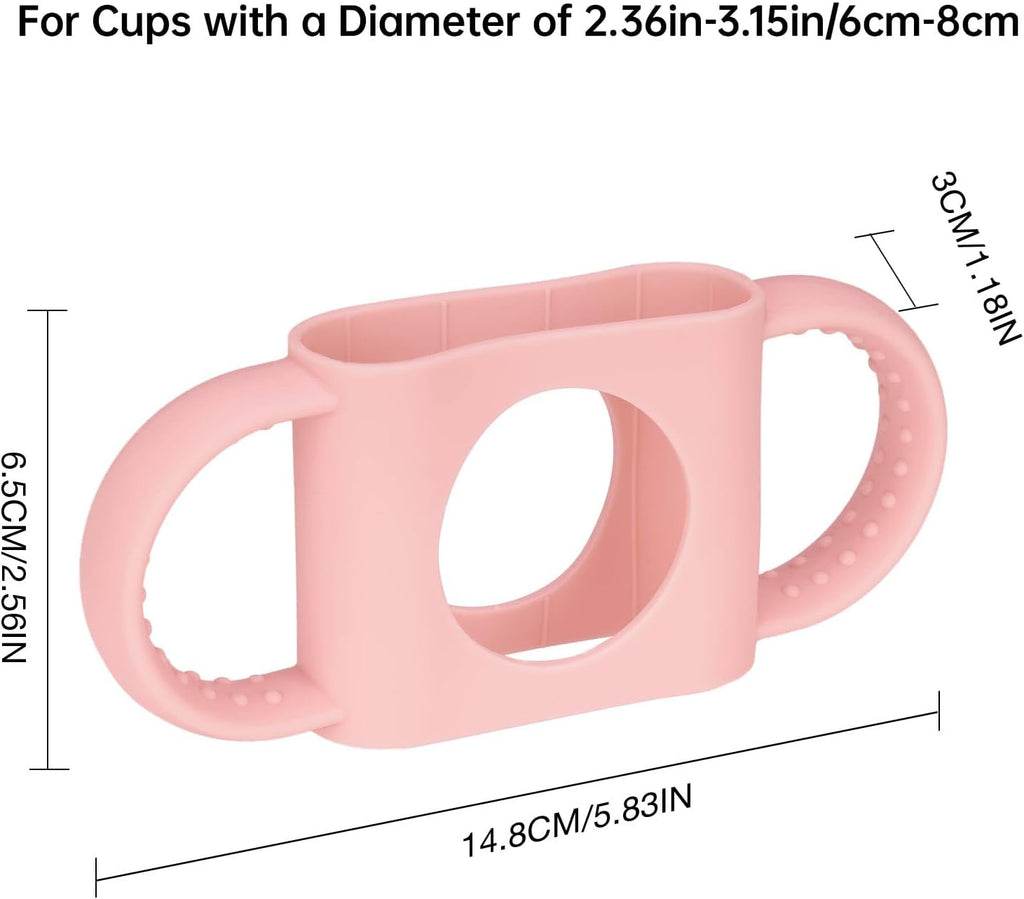 NiHome Silicone Dual-Handle Tumbler Grip - Fits 14oz Stanley & 12oz Zak Owala Cups | Ideal for Home & Travel