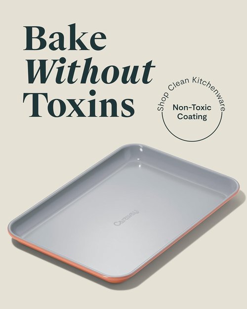 Caraway Nonstick Ceramic Baking Sheet Duo (9x13”) - Non-Toxic & Oven Safe - Perfect for Baking & Roasting - Perracotta