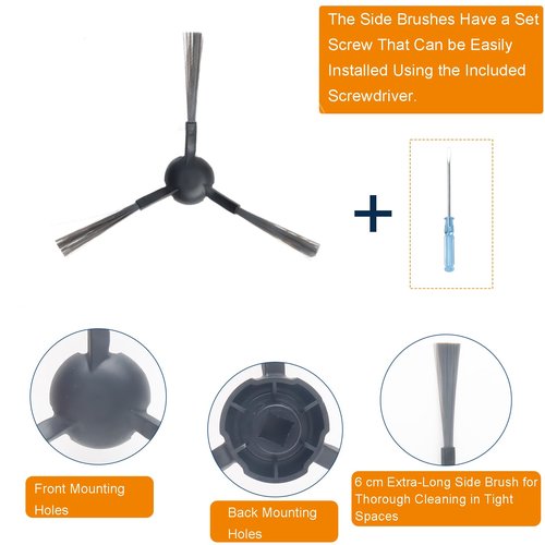 Bluearks Replacement Parts for Dreame L20 Ultra / L30 Ultra Robot Vacuum Cleaner, 1 Main Brush, 4 Dust Bags, 4 Mop Pads, 2 HEPA Filters, 4 Side Brushes