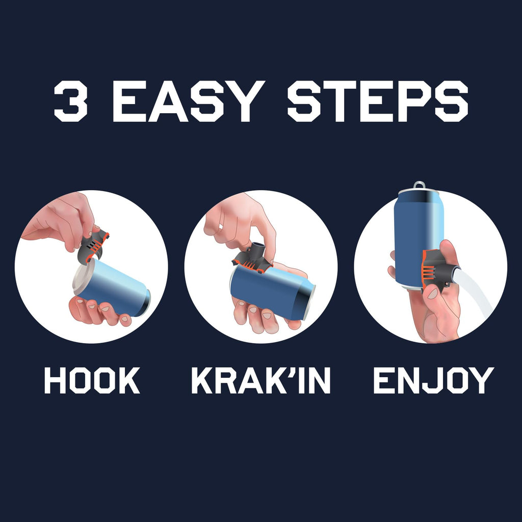 The Krak'in 2.0 (5-Pack) - Innovative Shotgun Tool with Built-in Funnel - Gray/Green - Great for Parties, Golfing, Beach Days, Sporting Events, etc.