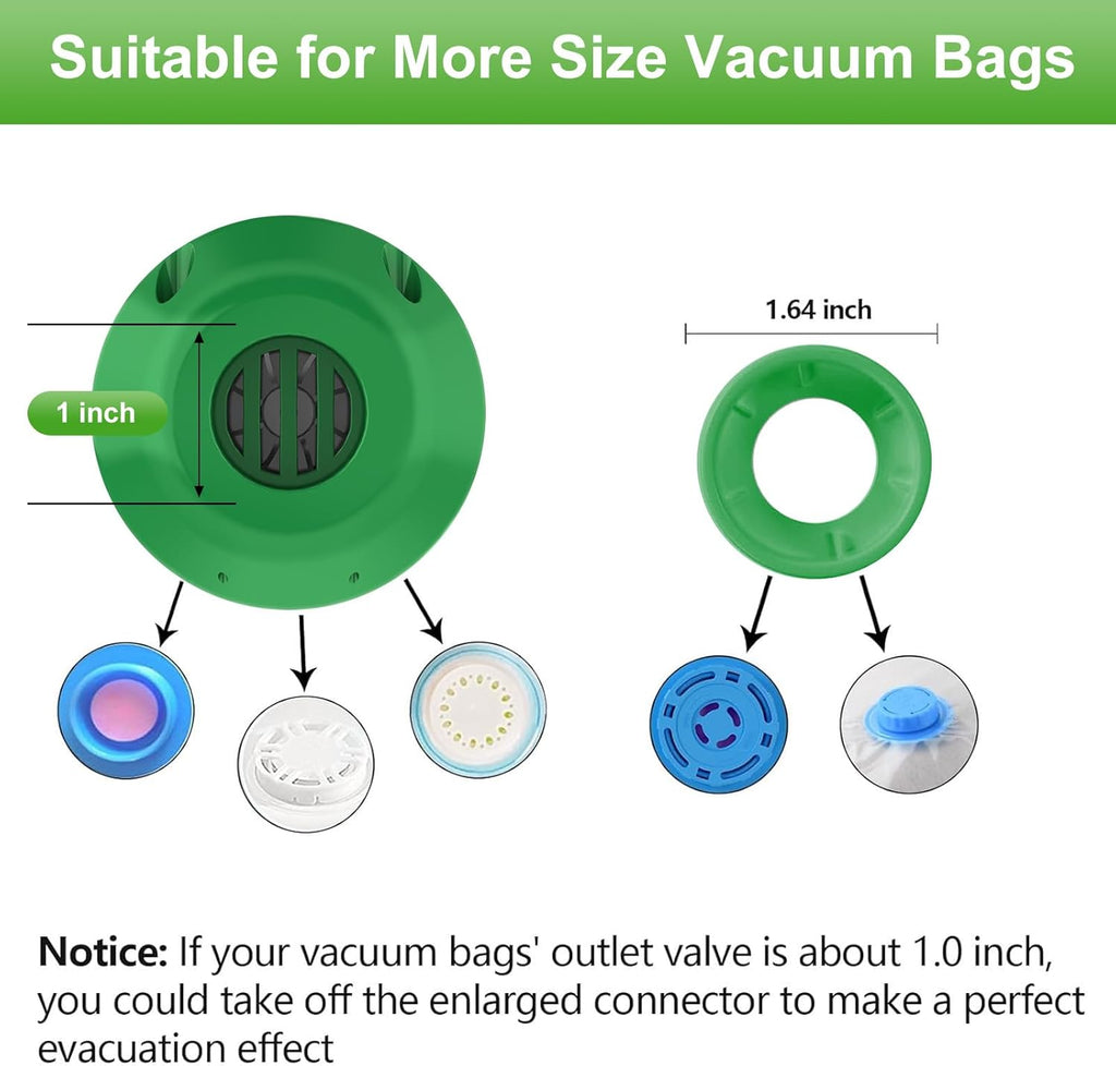 Skiennix Electric Vacuum Pump - Portable Storage Solution for Clothing & Bedding | Green (No Bags)