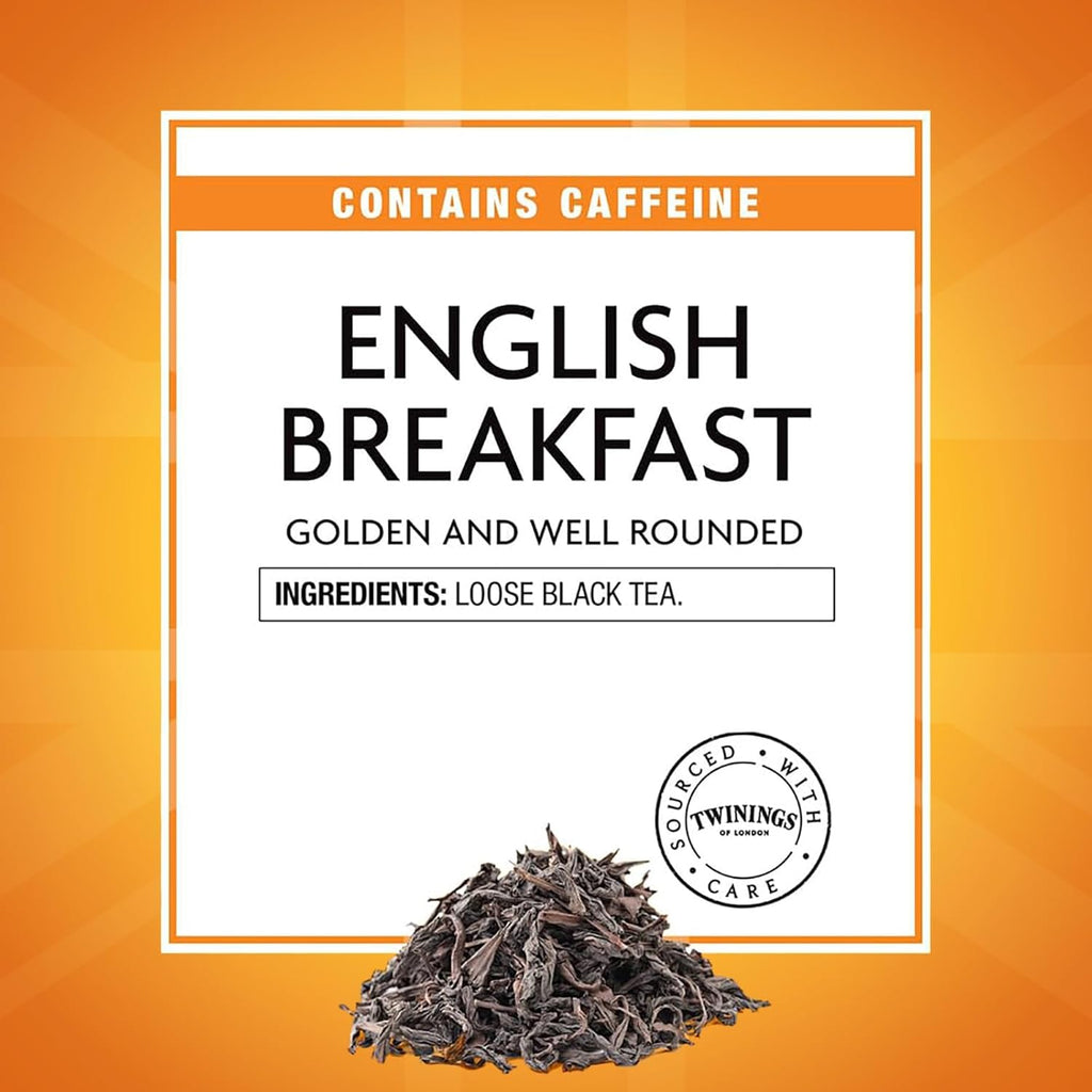 Twinings English Breakfast Loose Tea - Smooth & Robust Black Tea Leaves, 7.05 Ounce Tin