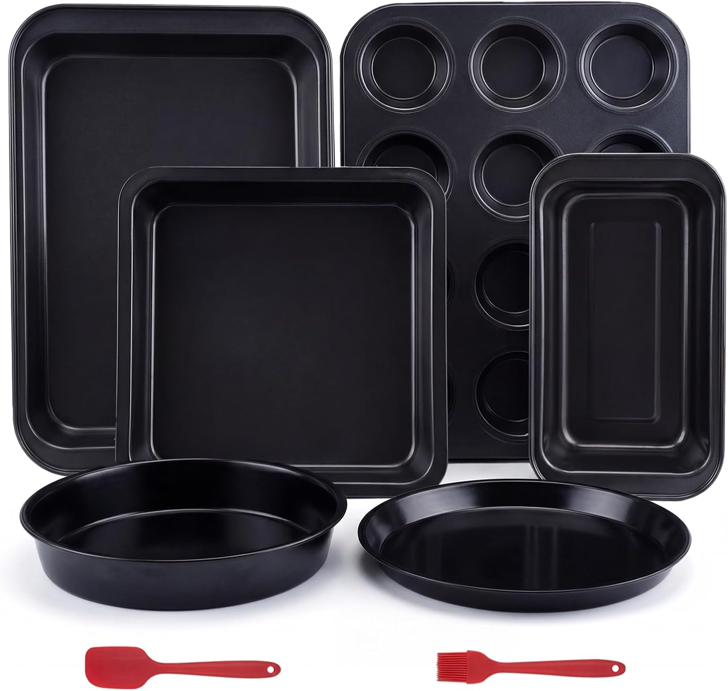 Regine Switzerland Nonstick Baking Set - 6-Piece Bakeware Collection | Oven & Dishwasher Safe Carbon Steel