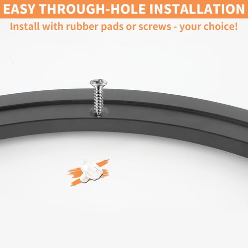 TamBee 18 Inch Lazy Susan Bearing Heavy Duty Metal Hardware Large Aluminum Turntable Lazy Susan Hardware Kit Parts Rotating Ring Mechanism for Puzzle Boards, Dining Tables (Base Only, Black)