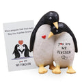 AUMELO Anniversary Wedding Gifts for Women Men Couple, Gifts for Him, Birthday Gift for Girlfriend Boyfriend, I Love You Gift for Wife Husband-Couple Penguin Figurine for Christmas Valentines Day