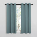 NICETOWN Blackout Curtains - Noise Reducing Thermal Insulated Drape Panels | Greyish Blue, 2 Panels, W34 x L54-Inch