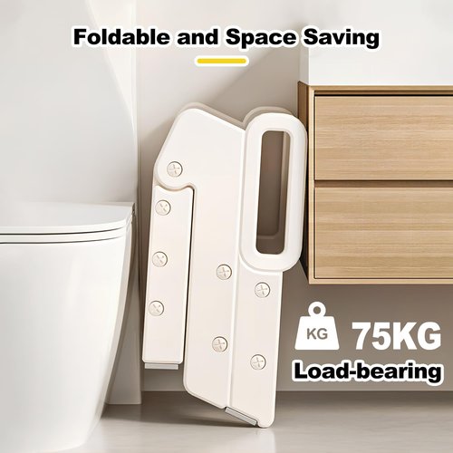 Vanpolchy Step Stool for Toddlers, Foldable Toddler Step Stool for Bathroom Sink, 150lbs Load Bearing Kids Stool for Toilet Sink with Non-Slip/Anti-Tip Design, Foldable Kids Step Stool for Bathroom