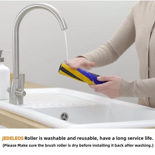 JEDELEOS Replacement Soft Roller Compatible with Dyson V15 Gen 5 Detect and V12 V10 Slim Vacuum Series Fluffy Optic Cleaner Head, Brush Roll Replace Spare Parts No.971634-01