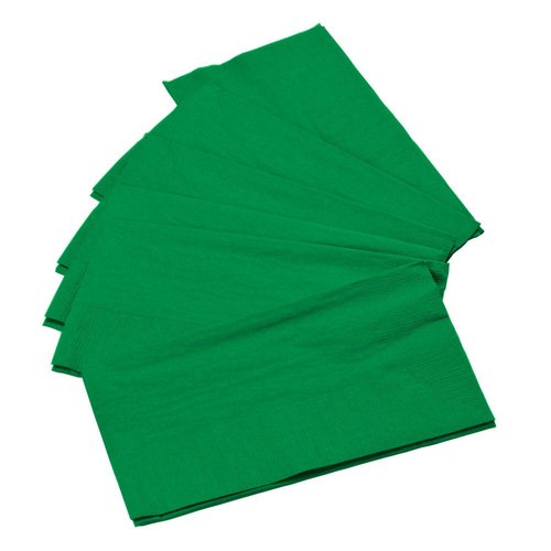Festive Green 2-Ply Guest Towels - 8" x 4" (Pack Of 120) - Luxury Paper Hand Towels For Parties & Events