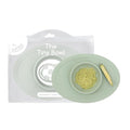 ezpz Tiny Bowl - 100% Silicone Suction Bowl in Sage for Infants | Perfect for Baby-Led Weaning