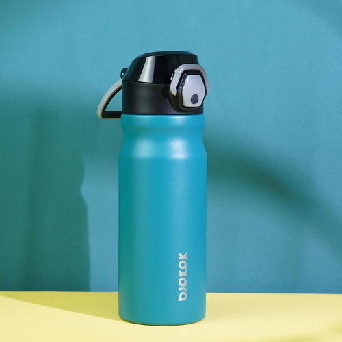 BJPKPK 18oz Insulated Water Bottle - Stainless Steel, BPA-Free, Leak-Proof with Lockable Flip Lid | Laguna Color