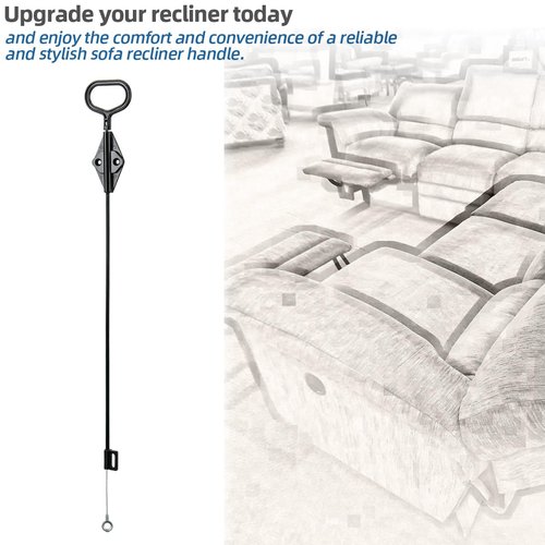 XCWT Recliner Pull Handle Replacement Compatible with Lazyboy - D Ring Parachute Style Recliner Release Cable Replacement for Lazy Boy Couch Sofa
