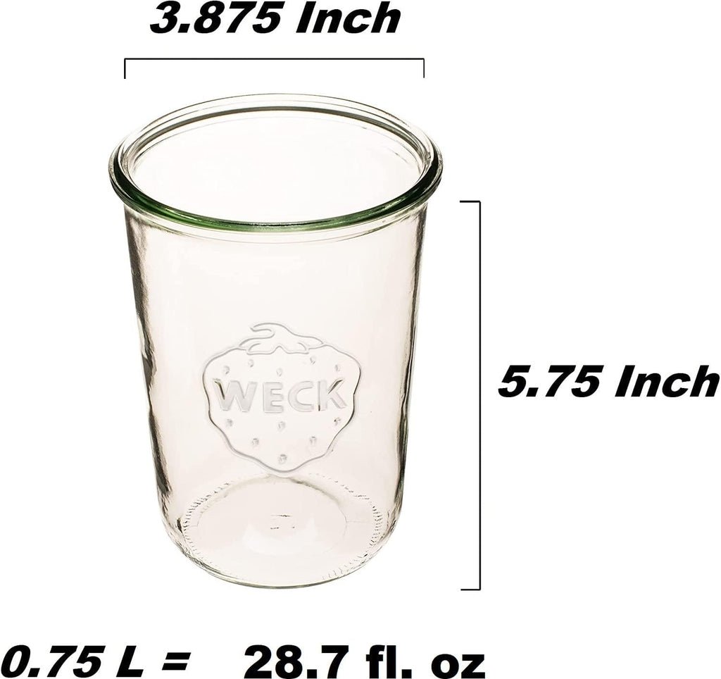 Weck 743 Mold Jar - Premium Glass Storage Container for Preserving Food | 1.5L Capacity
