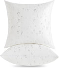 Oubonun 20x20 Outdoor Pillow Inserts - Waterproof Decorative Throw Pillows for Couch & Patio | Pack of 2 - White