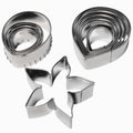 Rose Petal Fondant Cutters Set of 11 pcs, Stainless Steel Flower Shaped Cookie Cutters Pastry Biscuit Baking Clay DIY Molds (Rose Petals + Leaf + Calyx)