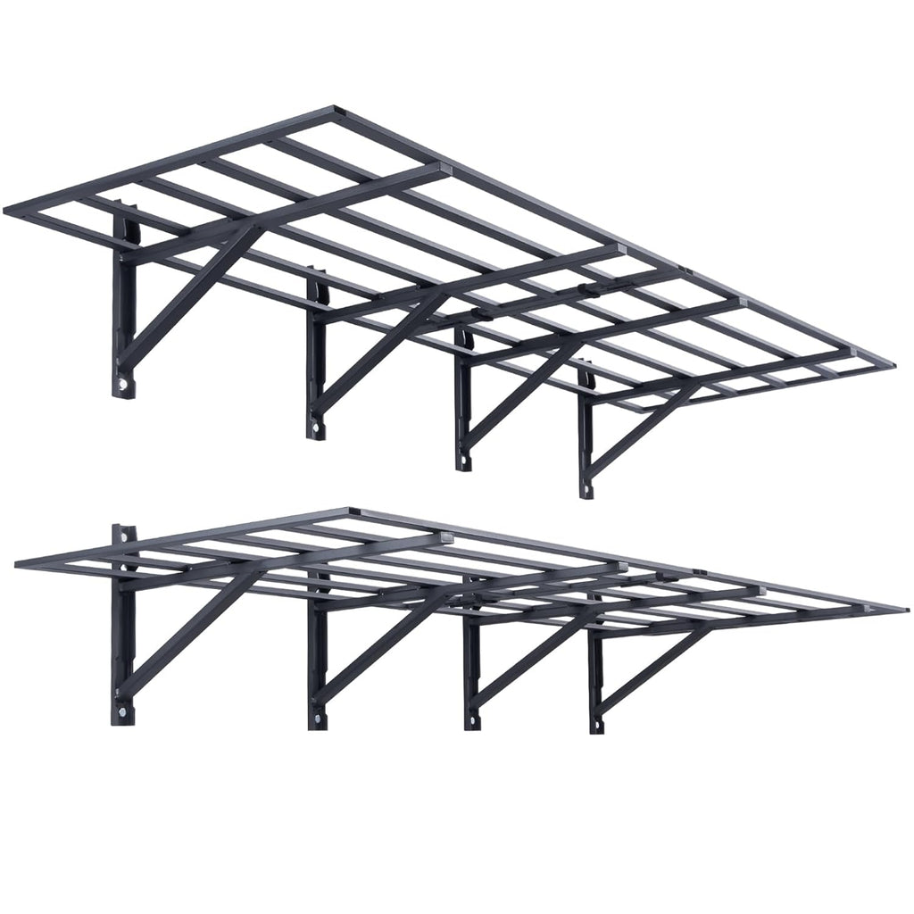 VEVOR Garage Shelving - Heavy Duty Wall Mounted Storage Rack | 2 x 6 Ft, 1600 Lbs Capacity, 2 Pack