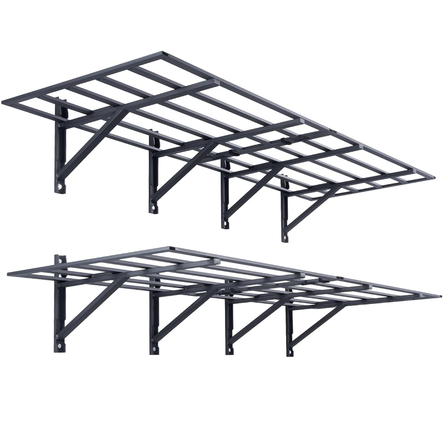 VEVOR Garage Shelving - Heavy Duty Wall Mounted Storage Rack | 2 x 6 Ft, 1600 Lbs Capacity, 2 Pack