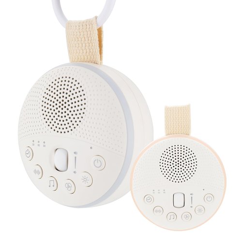 JunVox Fu White Noise Machine - Portable Sound Machine for Baby and Adult, with 21 Quality Non-looping Sleep Sounds, Night Light, Rechargeable Battery, for Travel, Home, Sound Therapy, Registry Gift