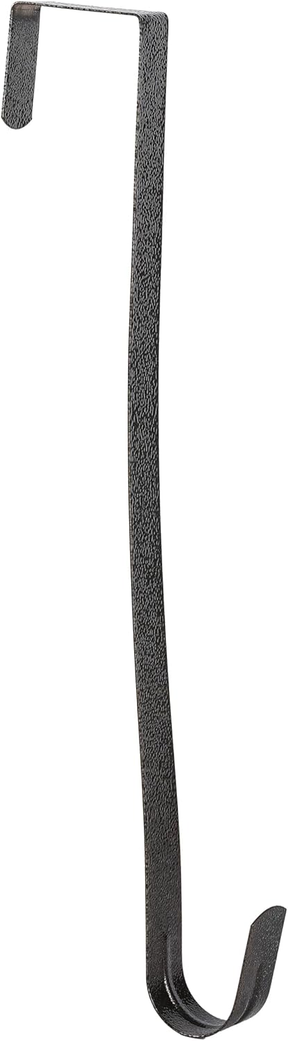 Sattiyrch Wreath Hanger - 12" Steel Over The Door Hook in Textured Bronze | Perfect for Front Door Decor