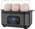 Tesslux Electric Egg Cooker - 6 Egg Capacity for Hard Boiled, Poached, Scrambled Eggs | Auto Shut Off (Gray)