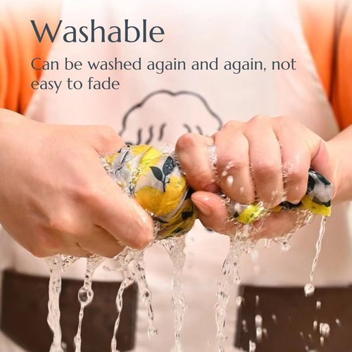 Foldable Reusable Shopping Bags, Large Sustainable Grocery Bag, Durable Foldable Tote, Washable Cloth Bags with Handles (Light style (fruit and plants))