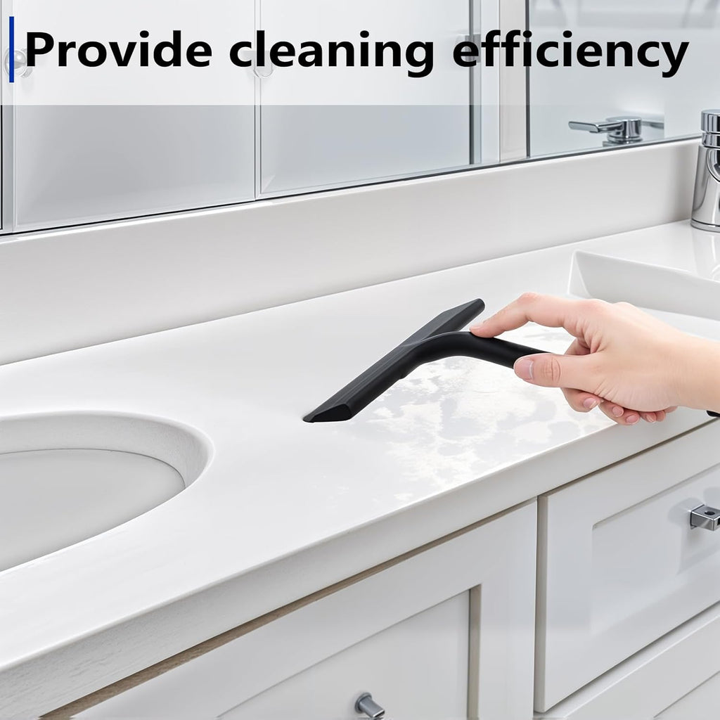 Skiennix Shower Squeegee - Stainless Steel with Silicone Blade | Streak-Free Glass & Mirror Cleaner