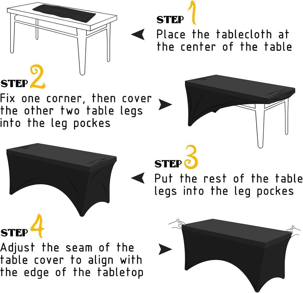 Skiennix Pink 4FT Spandex Tablecloth - Fitted, Washable & Wrinkle-Free for Events & Parties