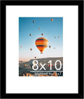 8x10 Black Picture Frame by [Brand Name] - Versatile Wall Hanging & Tabletop Display with 5x7 Mat