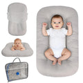 Baby Lounger - Bionic Organic Infant Lounger for Babies 0-24 Months | Soft Cotton & Breathable (Grey)