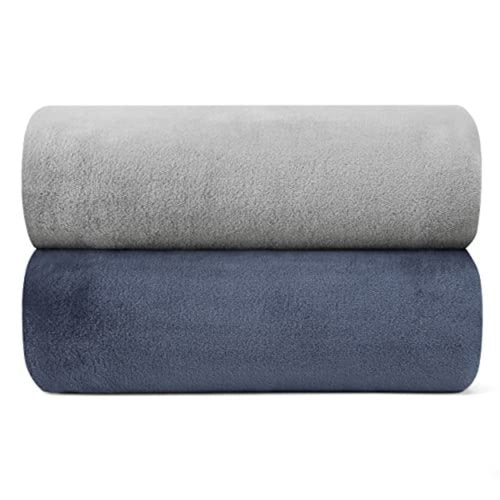 Nautica - Queen Blanket, Soft Plush Fleece Bedding, Ideal for Bed or Couch, Oeko-Tex Certified (Solid Grey)