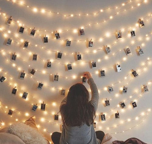 CozyHome - 5.5YD LED Photo String Lights with Clips & Timer Remote | Perfect for Indoor Decor
