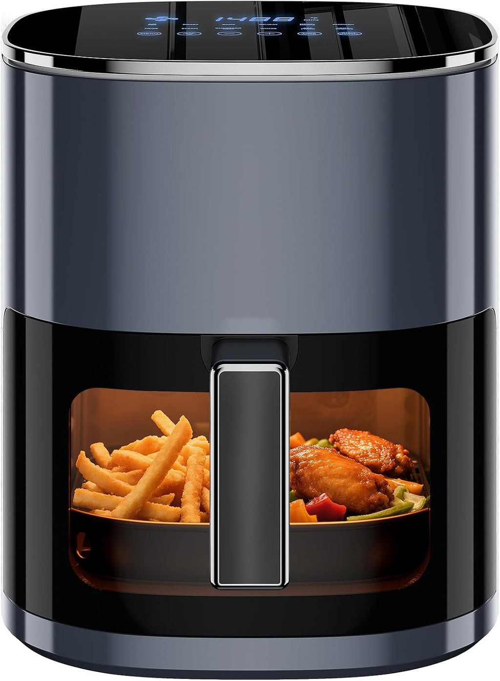Simple Deluxe 12-In-1 Air Fryer - 6.34 Qt Digital Preset with Visible Window & Nonstick Basket
