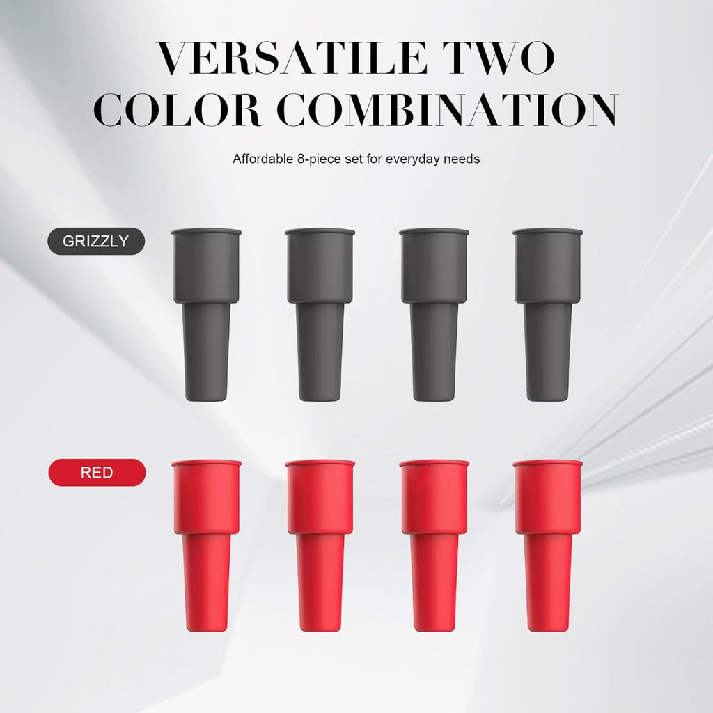 Wine Stopper 8 Pack, Silicone Wine Bottle Stoppers for Wine Bottles and Sparkling Wine, Reusable Leak Resistant Bottle Sealer Caps for Beer, Soda, and Beverage Bottles
