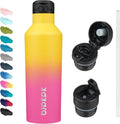 BJPKPK Insulated Water Bottle - 25oz Stainless Steel Flask With Straw & Carry Handle | Rainbow