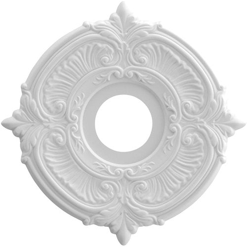Ekena Millwork CMP13AT Attica Thermoformed PVC Ceiling Medallion (Fits Canopies up to 5"), 13"OD x 3 1/2"ID x 3/4"P