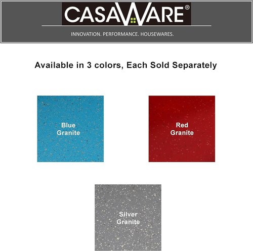 CasaWare Large Baking Cookie Sheet - 12.5 x 14-Inch with 1.5-Inch Handle | Ceramic Non-Stick Coating in Blue Granite